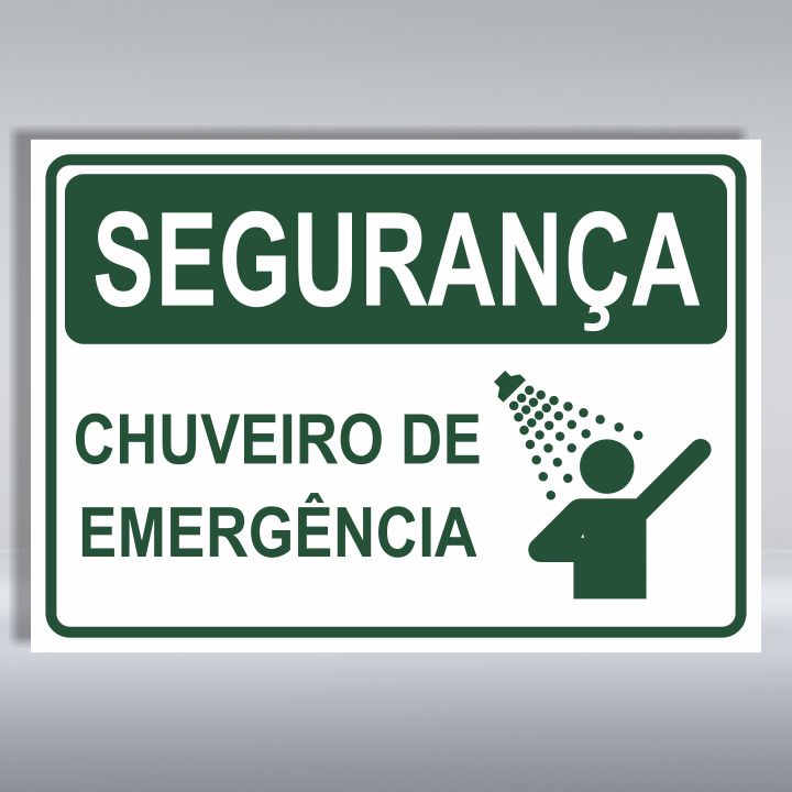 PLACA DE SEGURANÇA | CHUVEIRO DE EMERGÊNCIA